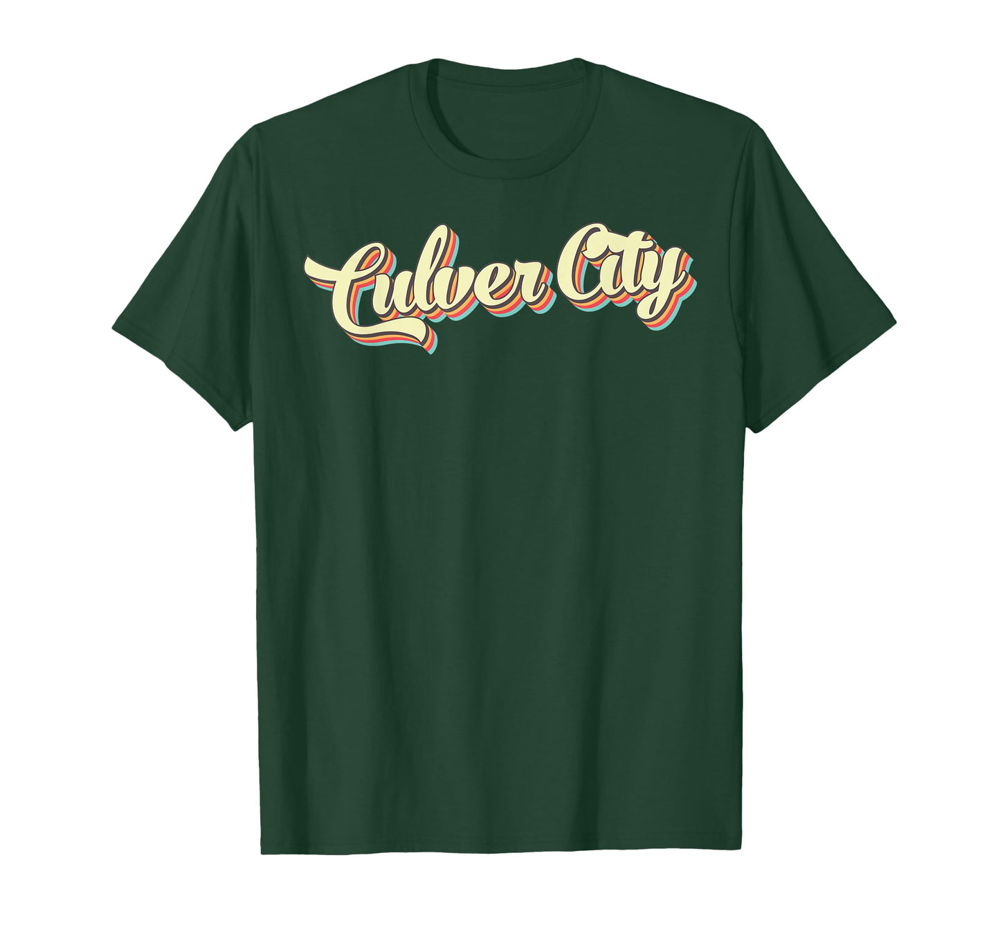 Culver City TShirt Retro Art Baseball Font Vintage T-Shirt