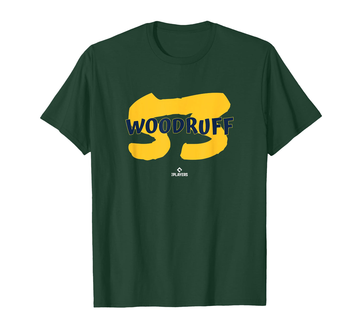 Name and Number Brandon Woodruff Milwaukee Baseball MLBPA T-Shirt