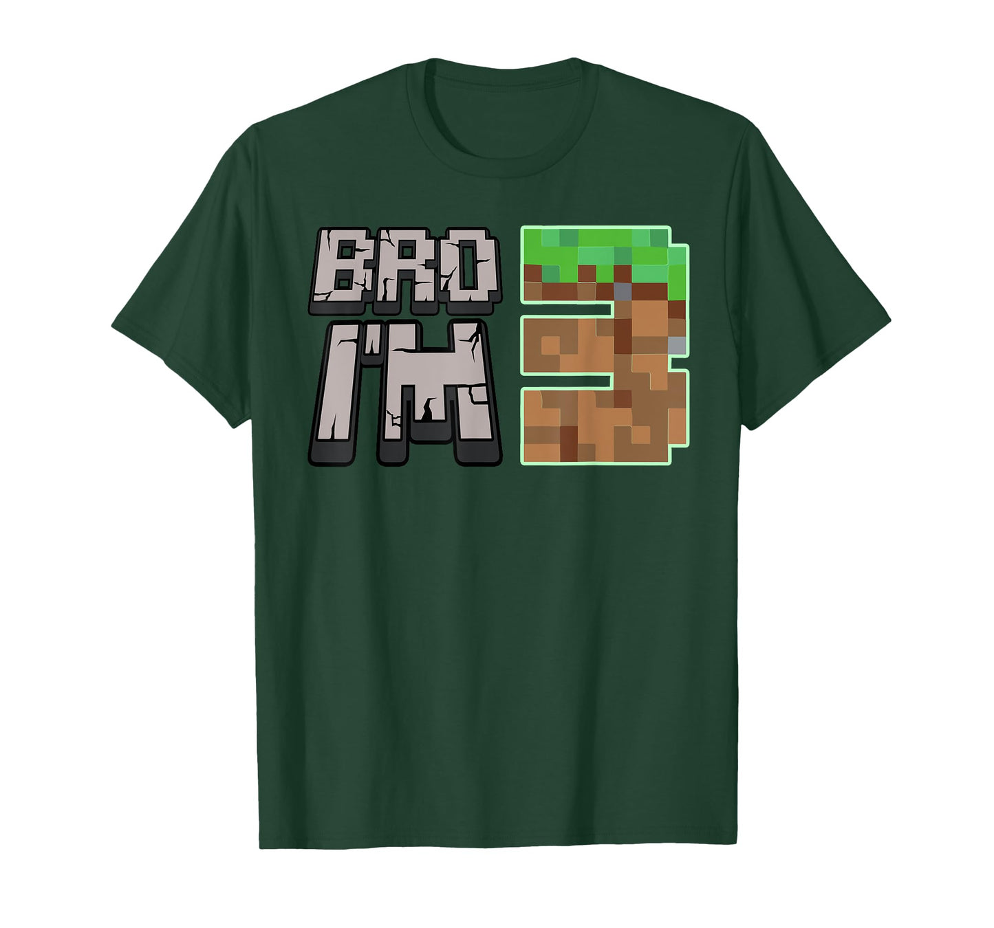 3rd Birthday Boy, Bro I'm 3 Year Old Gamer Pixel Number T-Shirt
