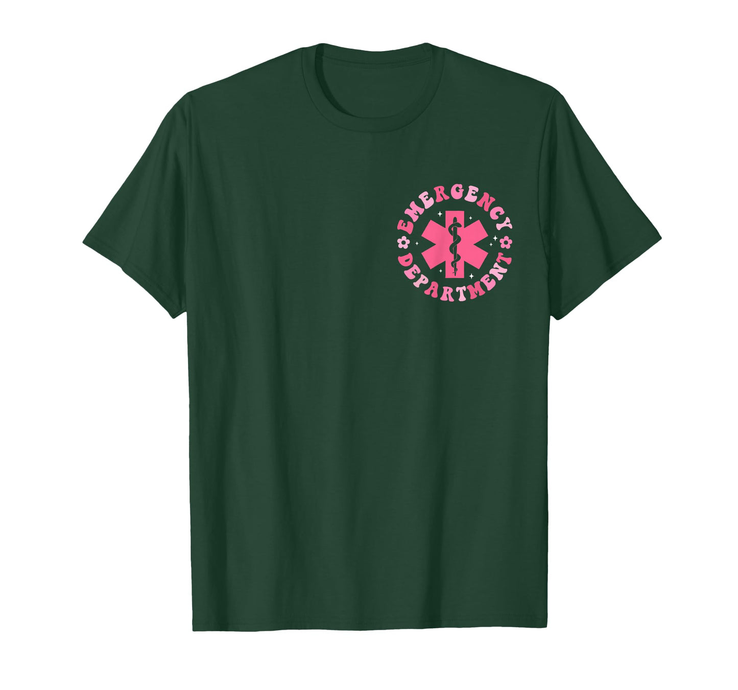 Emergency Department Emergency Nurse Groovy ER Nurse 2 Sided T-Shirt
