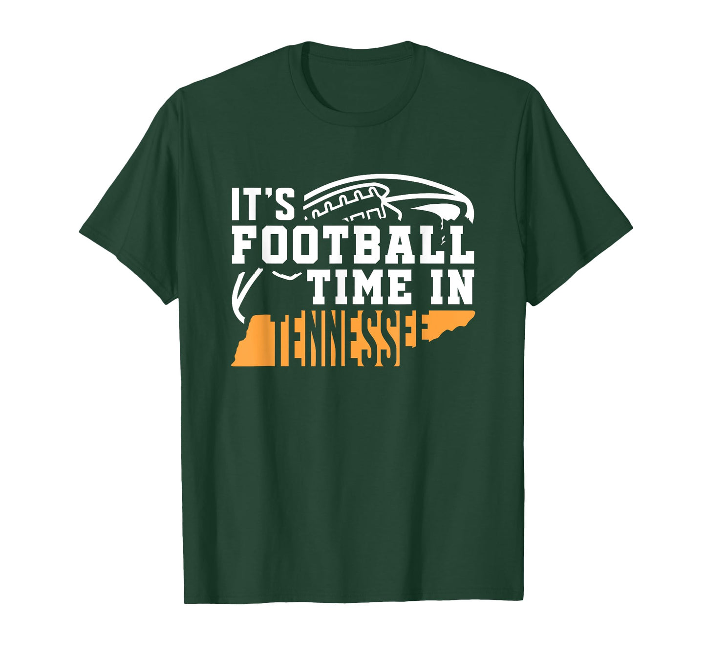 It's Football Time In Tennessee Orange and White T-Shirt