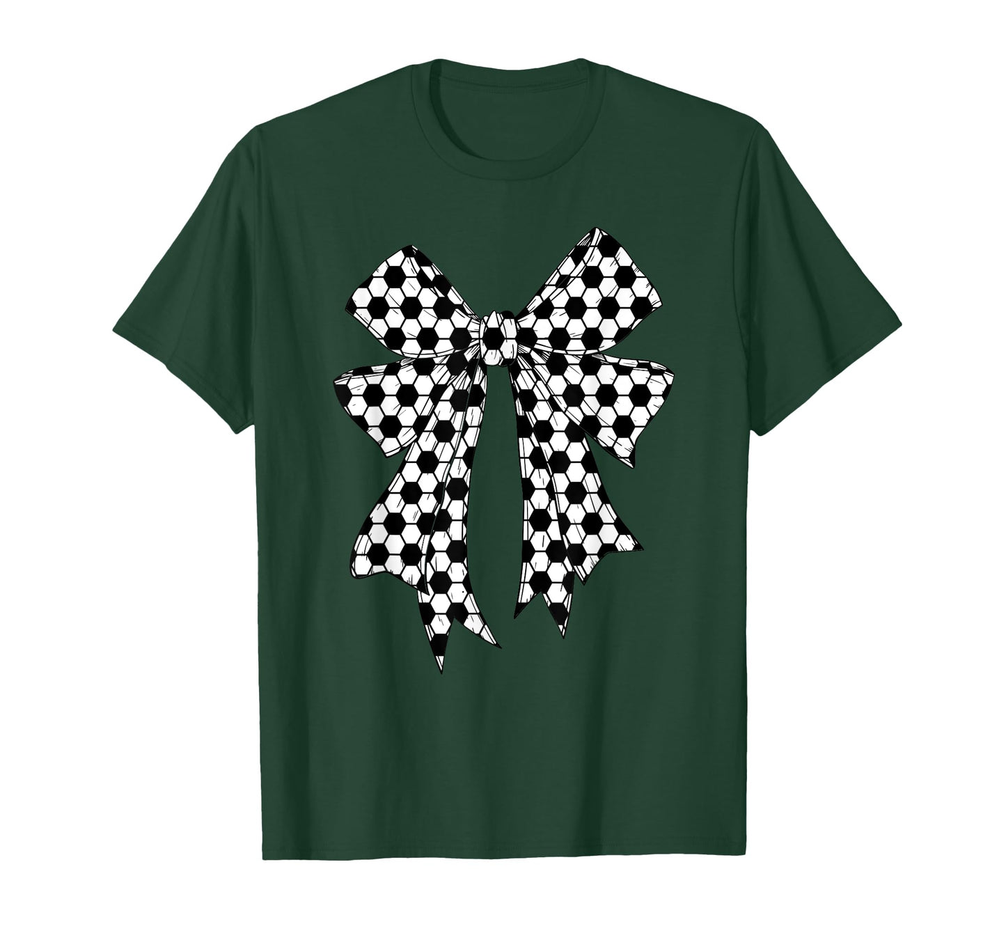 Cute Soccer Ball Coquette Bow For Women Girl Soccer Mom Mama T-Shirt
