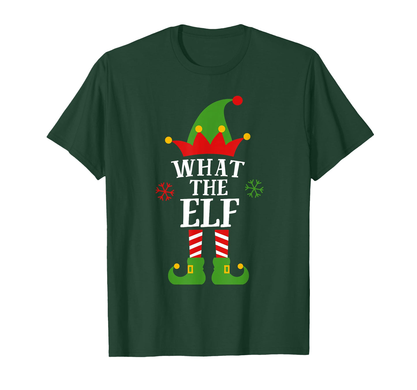 What The Elf Funny Matching Family Group Christmas Pajama T-Shirt