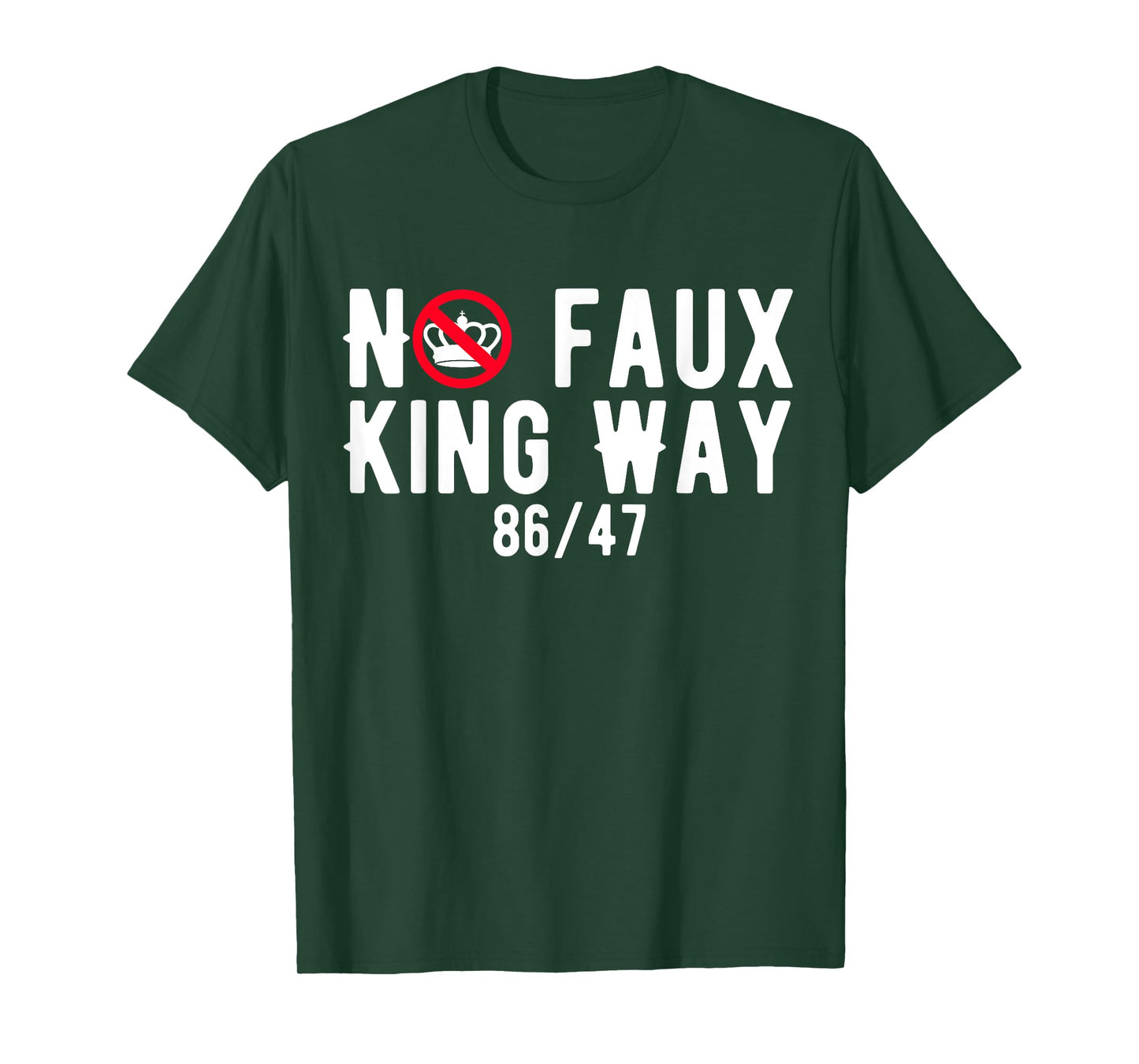 No Faux King Way 86-47 Resist We The People USA FLAG T-Shirt