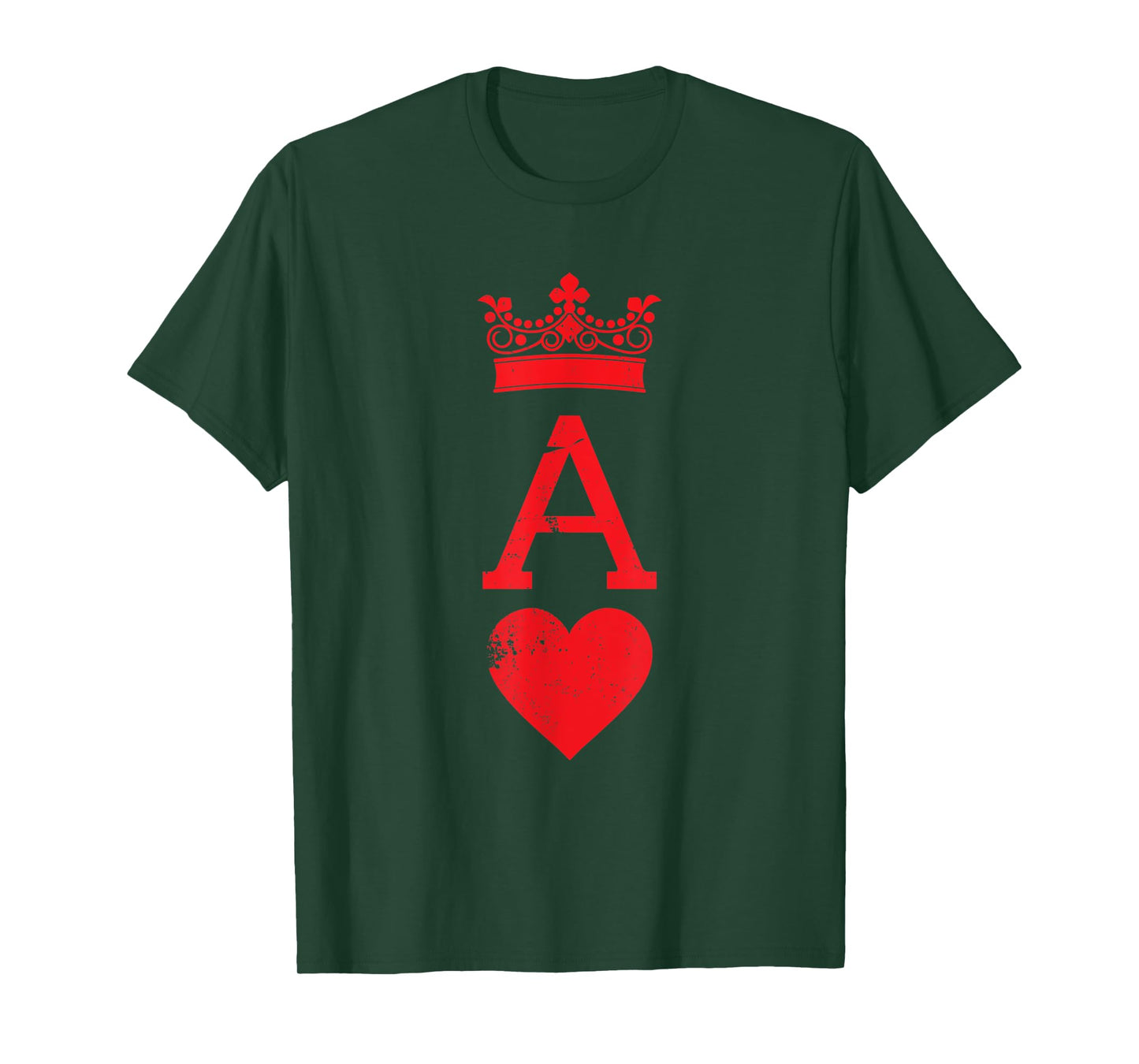 Ace of Hearts Blackjack Cards Halloween Matching Couple T-Shirt