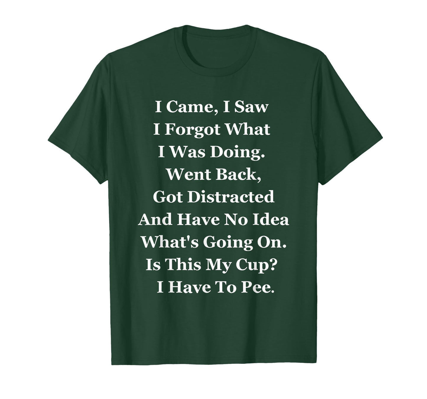 I Came I Saw I Forgot What I Was Doing Funny Saying Quote T-Shirt