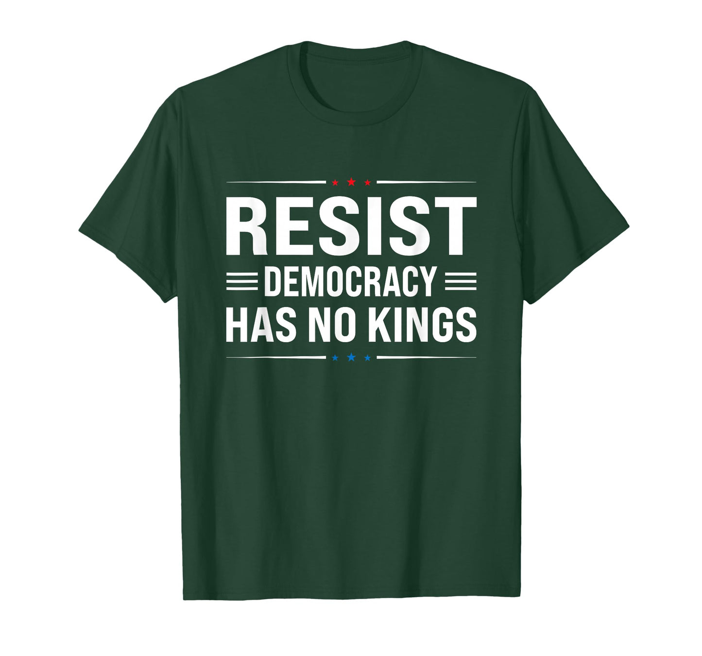 Resist Democracy Has No Kings Vintage Patriotic Political T-Shirt