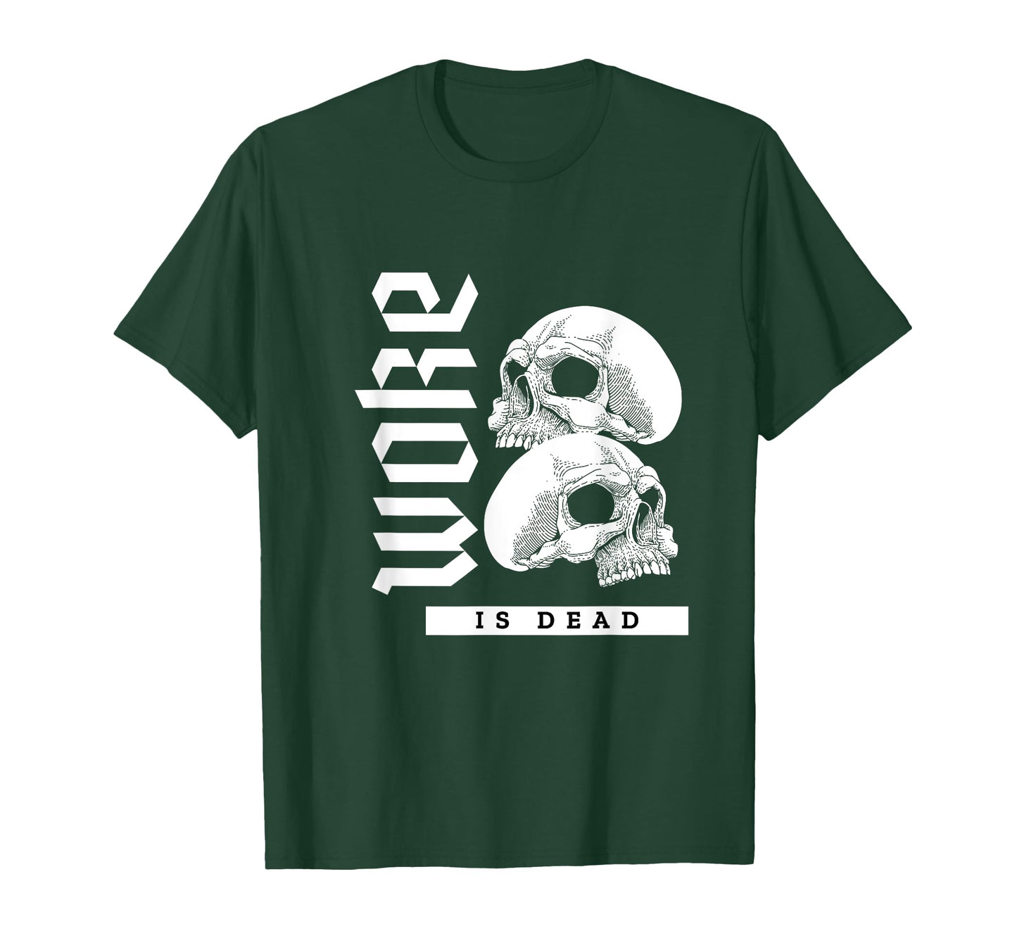 Woke is Dead Bold Statement for Activists Skull Trendy 2025 T-Shirt