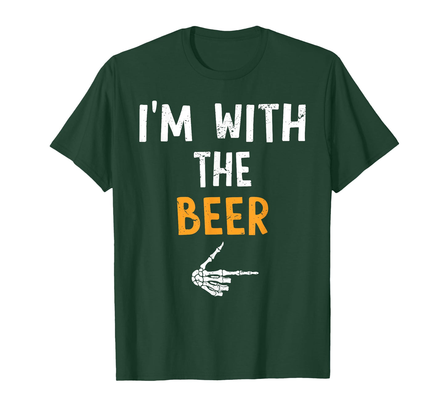 I'm with The Beer Costume Halloween Matching Couple T-Shirt