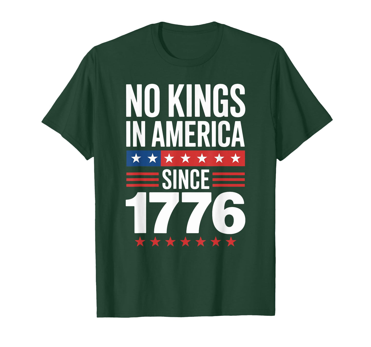 Patriotic USA American Flag 4th of july No Kings in America T-Shirt