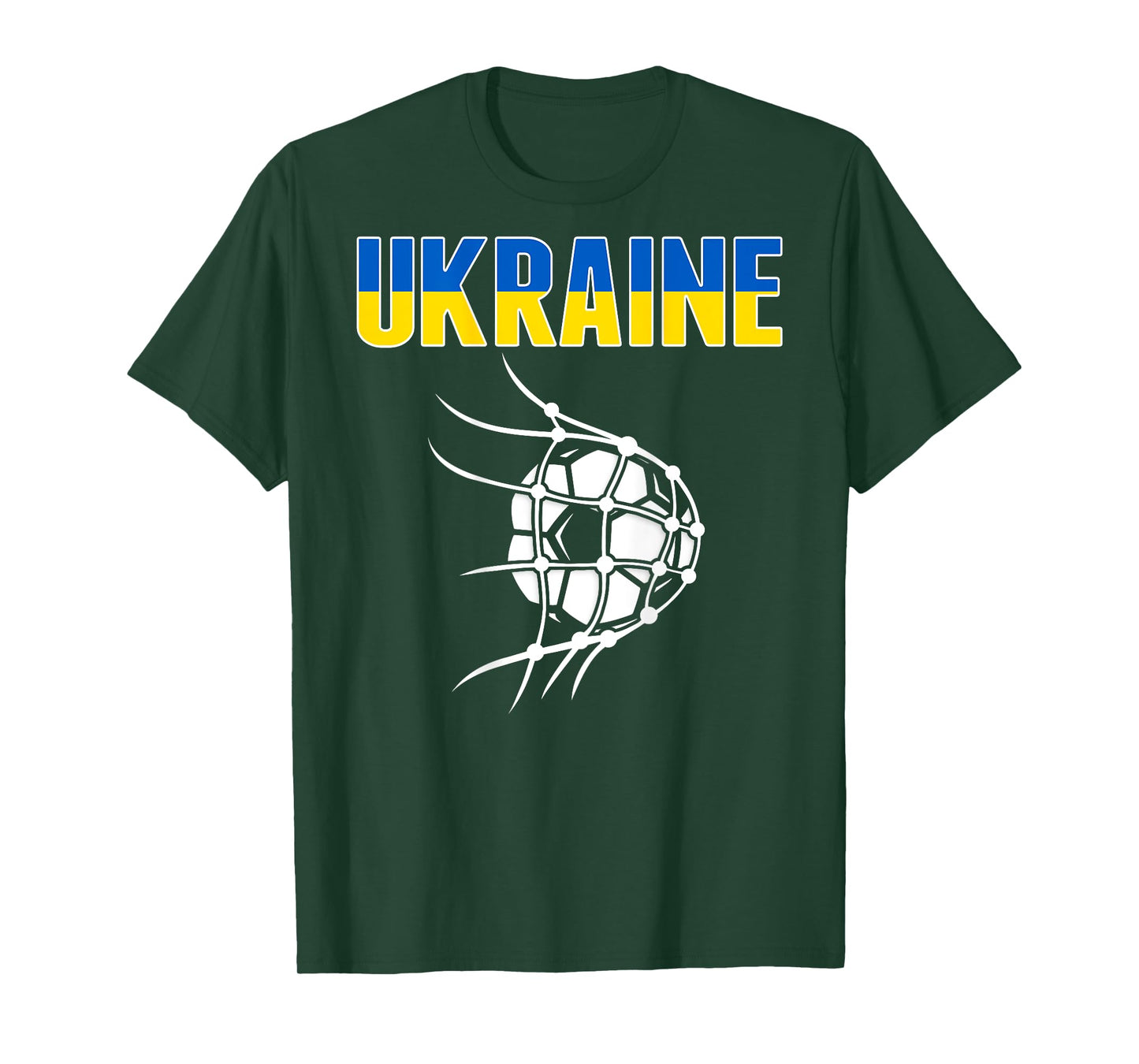Ukraine Soccer Fans Jersey - Ukrainian Flag Football In Net T-Shirt