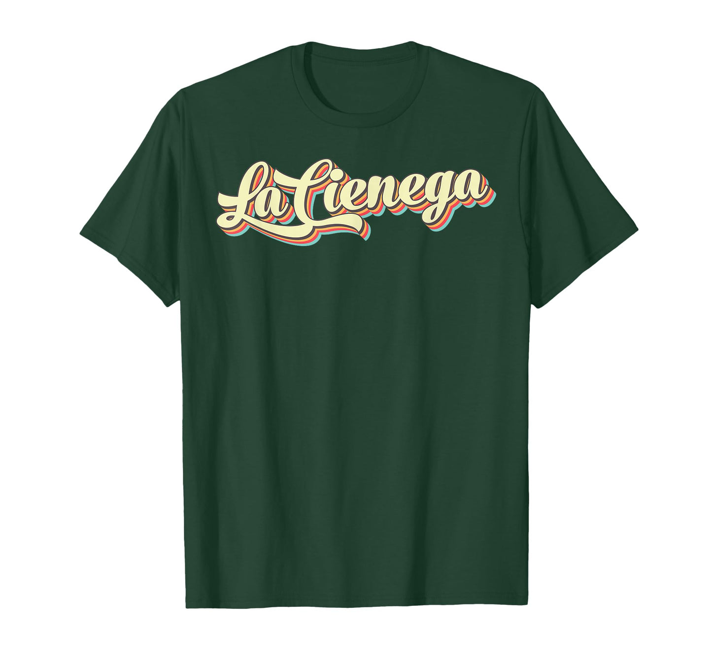 La Cienega TShirt Retro Art Baseball Font Vintage T-Shirt