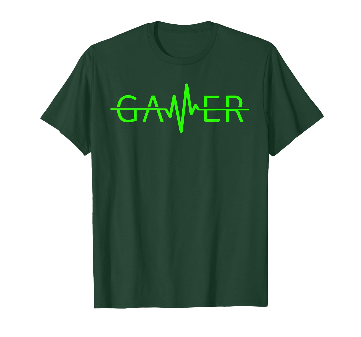 Gamer Heartbeat Tween Teen Gaming Graphic Designs Black Gaming T-Shirt