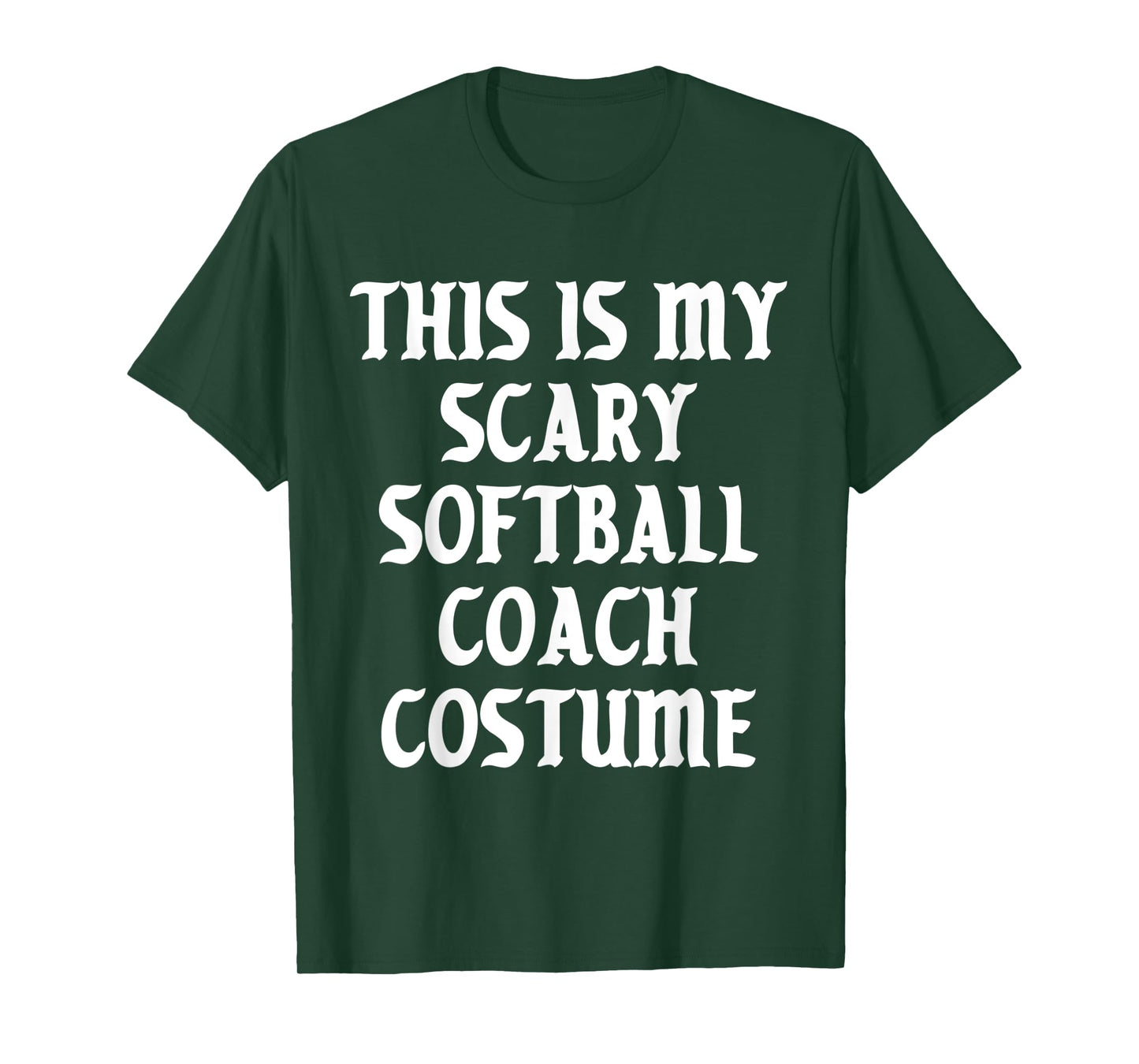 Scary Softball Coach Costume Trainer Halloween Spooky Sports T-Shirt