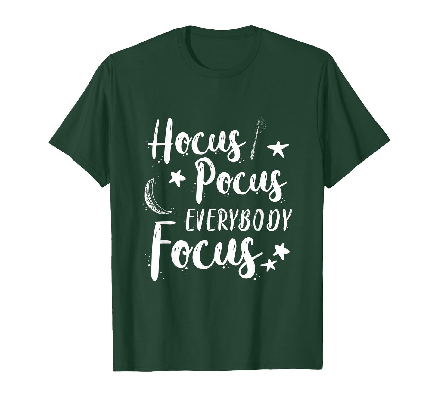 Hocus Pocus Everybody Focus Halloween School Teacher Costume T-Shirt