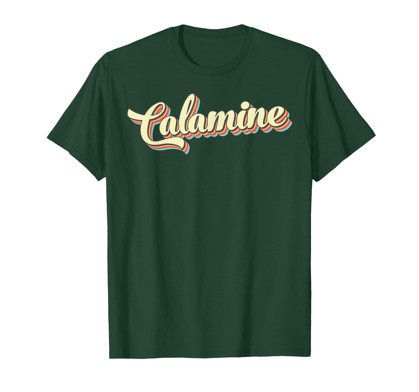 Calamine TShirt Retro Art Baseball Font Vintage T-Shirt