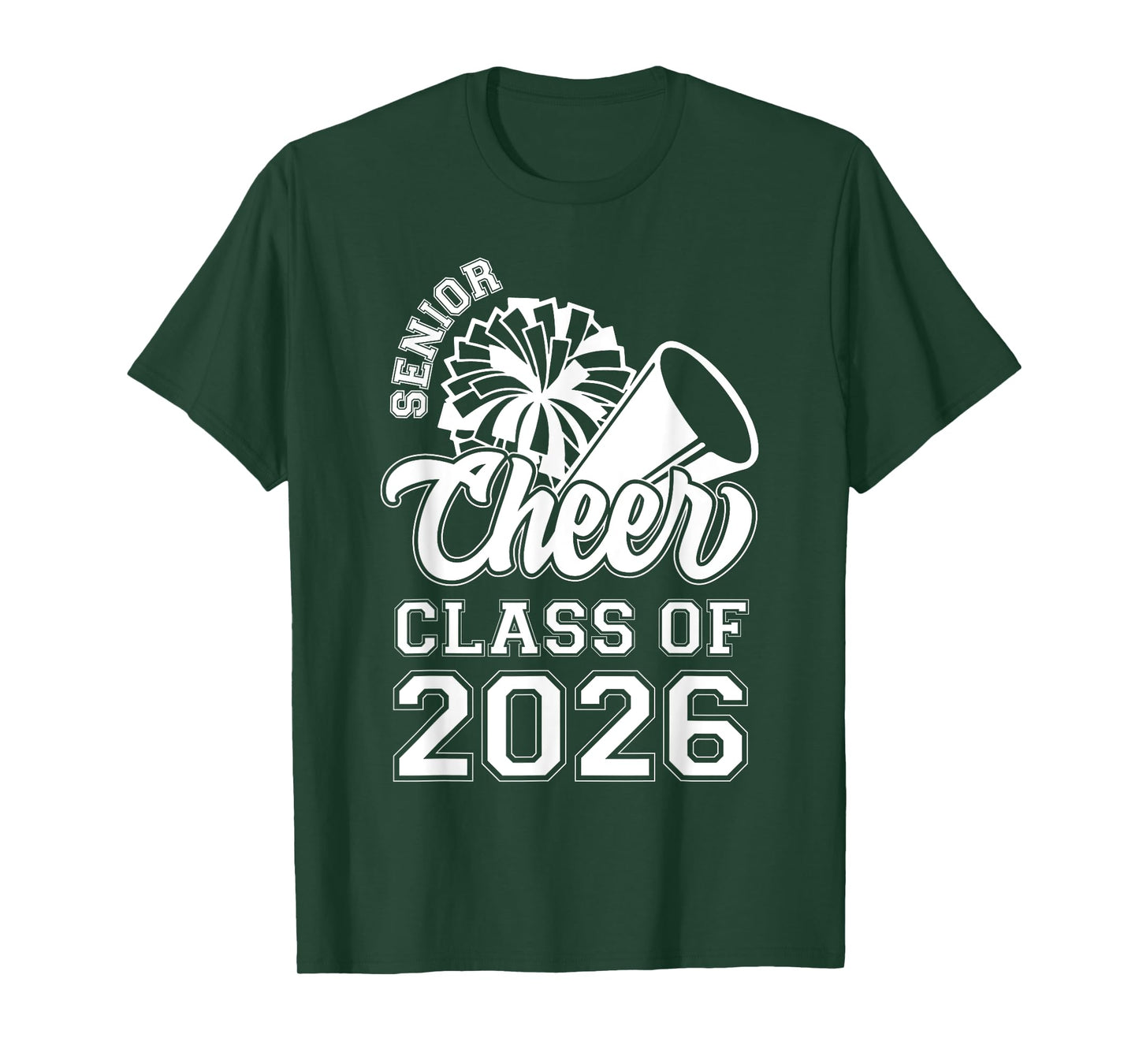 Senior Cheerleader Cheer Class Of 2026 Graduation Graduate T-Shirt