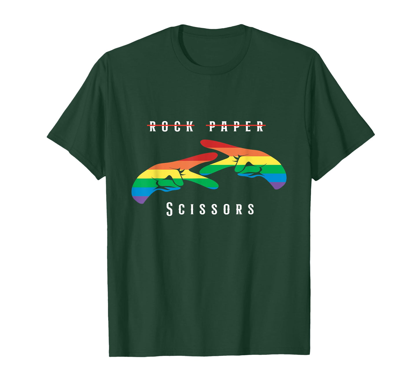 Rock Paper Scissors Funny Lesbian Pride LGBT T-Shirt