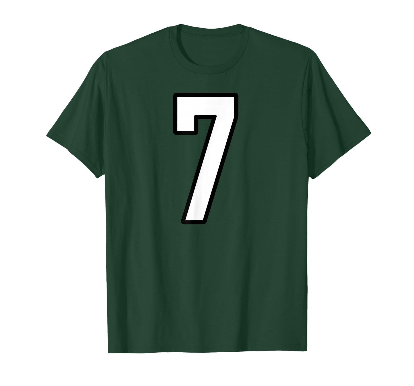 White and Black Sports Number 7 Jersey Uniform Player T-Shirt