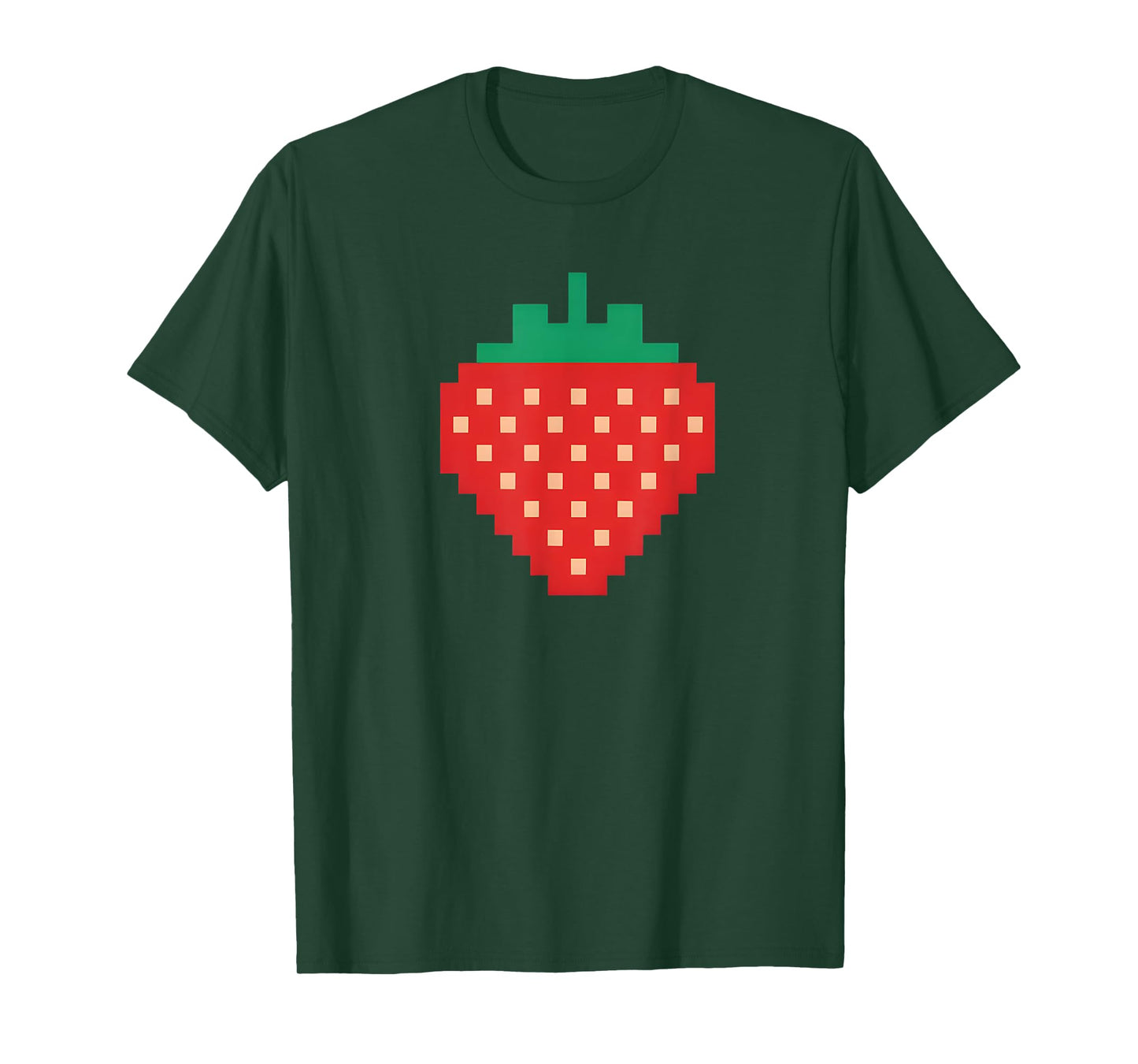 Pixel Strawberry 80s Video Game Halloween Costume T-Shirt