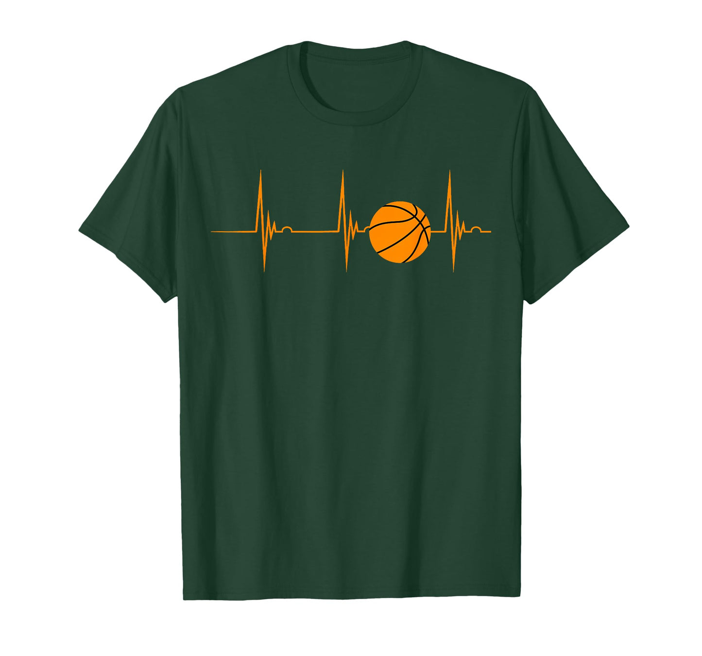 Basketball Heartbeat EKG Pulse Sports Playing Basketball T-Shirt