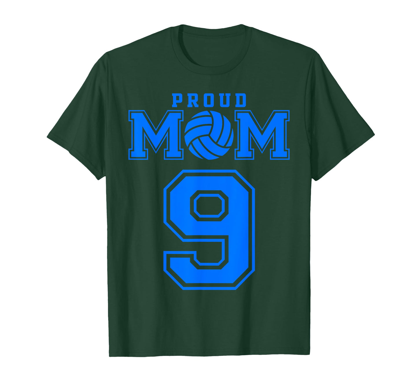 Proud Volleyball Mom Number 9 B T-Shirt