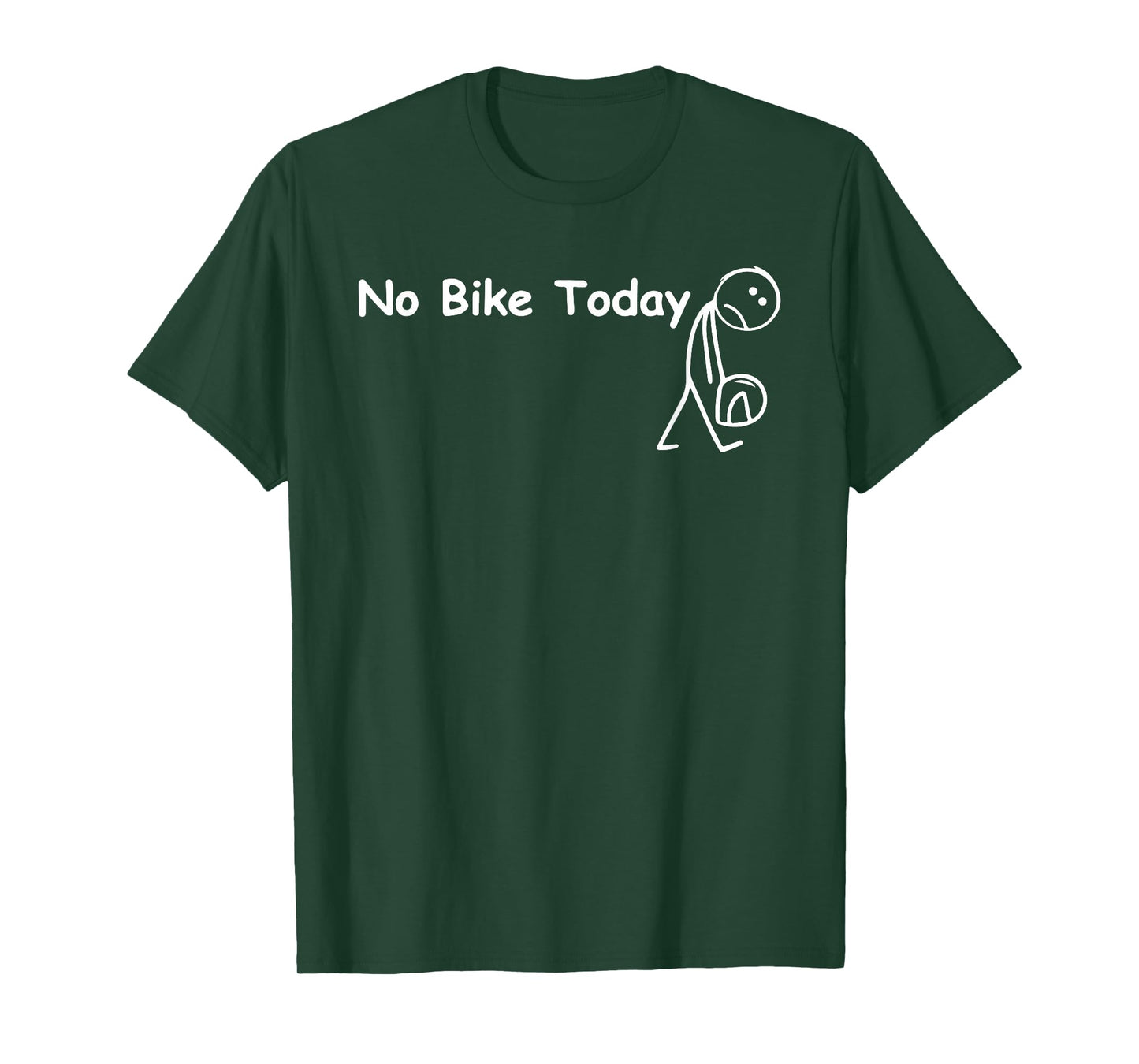 Funny No Bike Today for Boys, Men Biking Bicycling Sports T-Shirt
