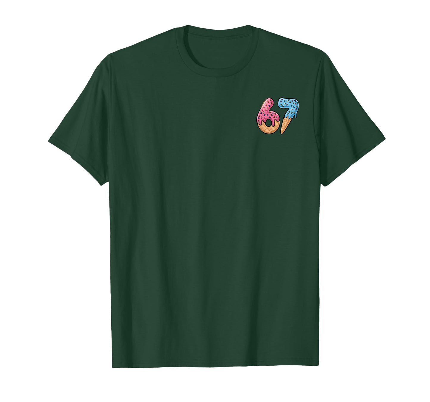 67 Ice Cream Drip Meme Funny Six Seven Gen Alpha Slang T-Shirt