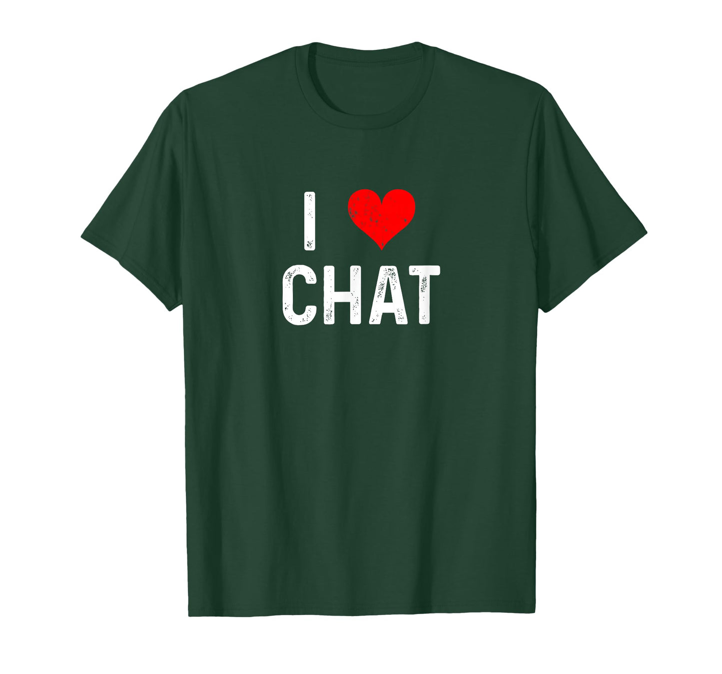 I Love Chat - Heart - Podcast Live Streamer Streaming T-Shirt