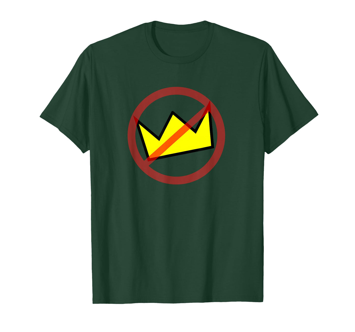 Crown Crossed Out Red Circle No T-Shirt