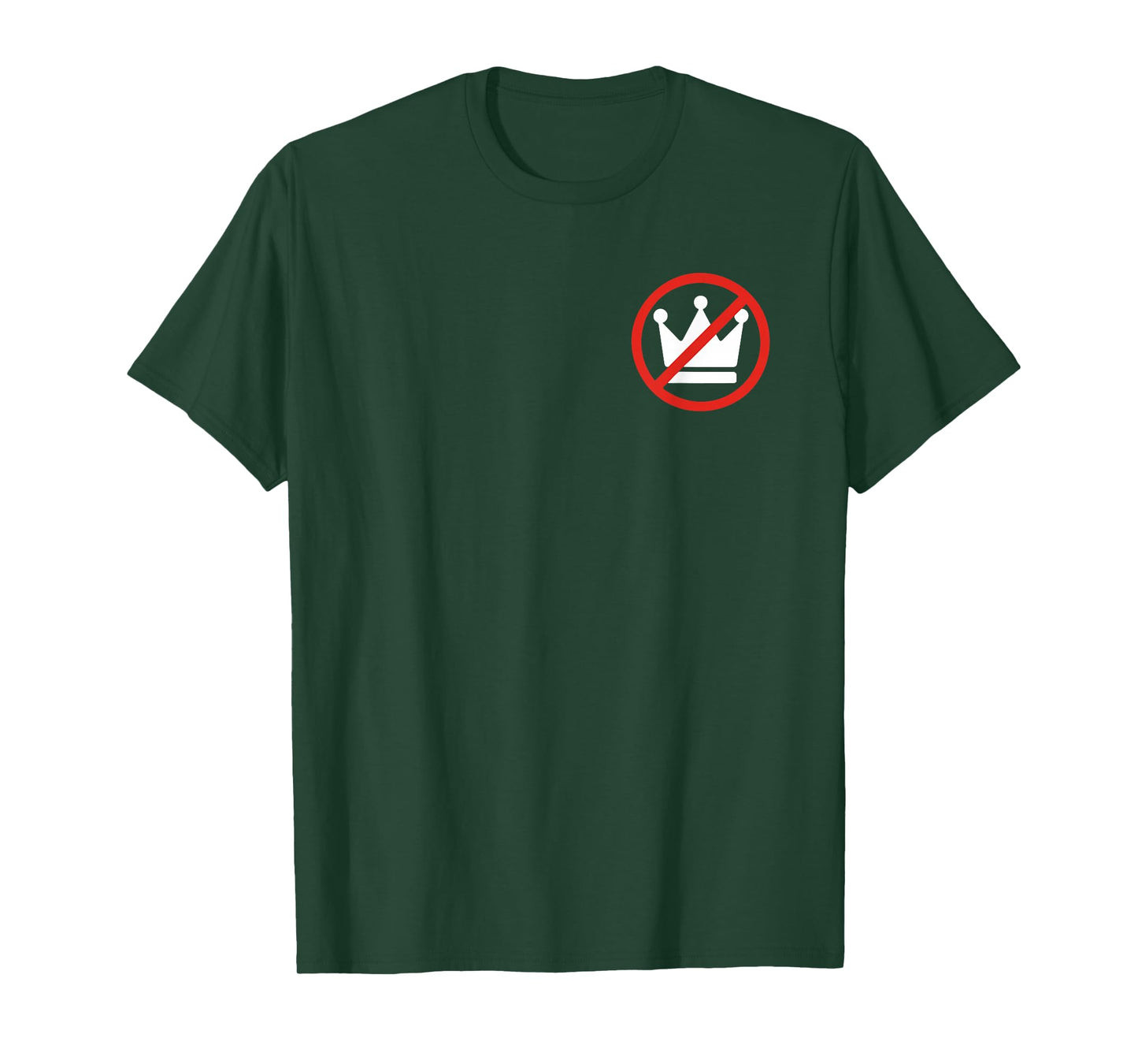 No Kings Red Slash White Crown Graffiti Street Art Pocket T-Shirt