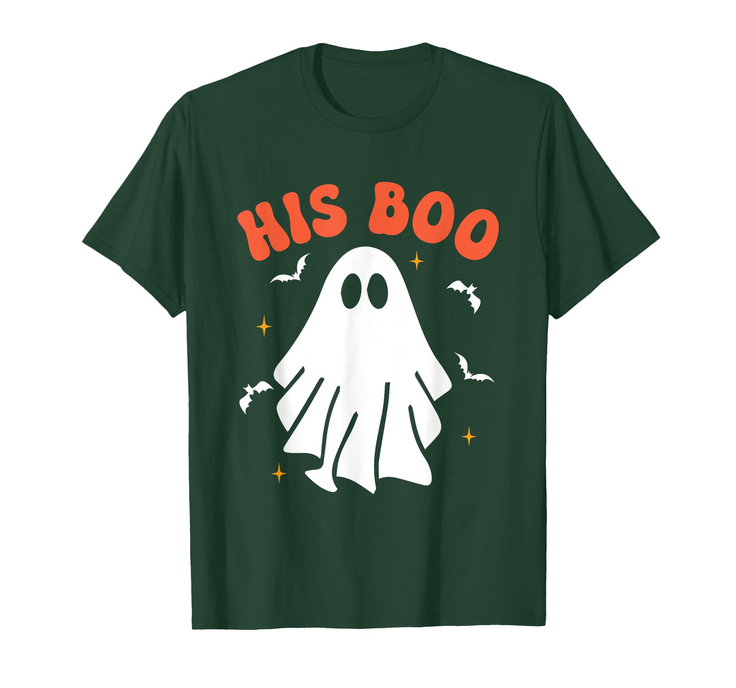 Her Boo & His Boo Funny Matching Halloween Pajama Couples T-Shirt