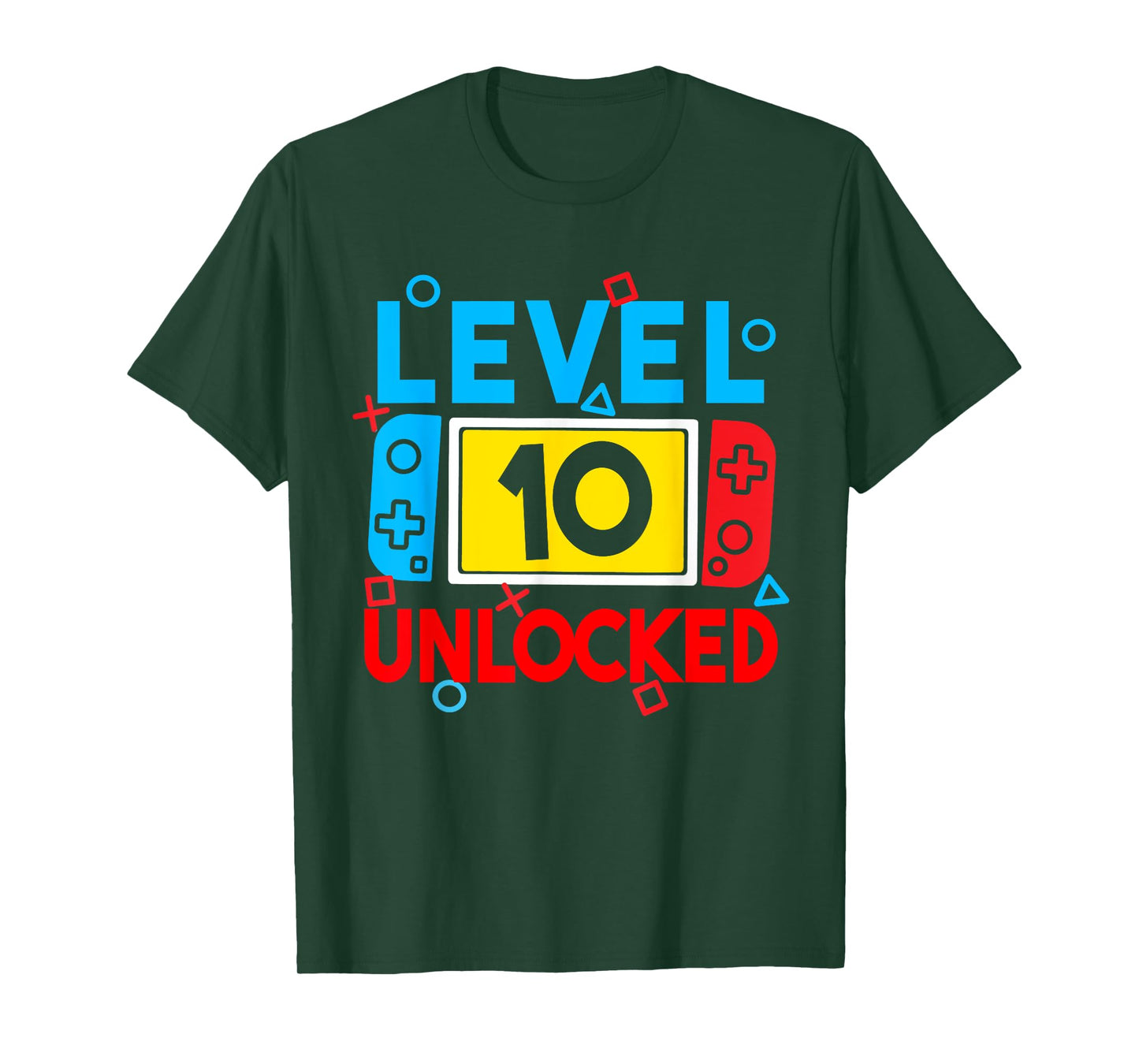 Level 10 Unlocked Gamer 10th Birthday Video Game Boys Girls T-Shirt