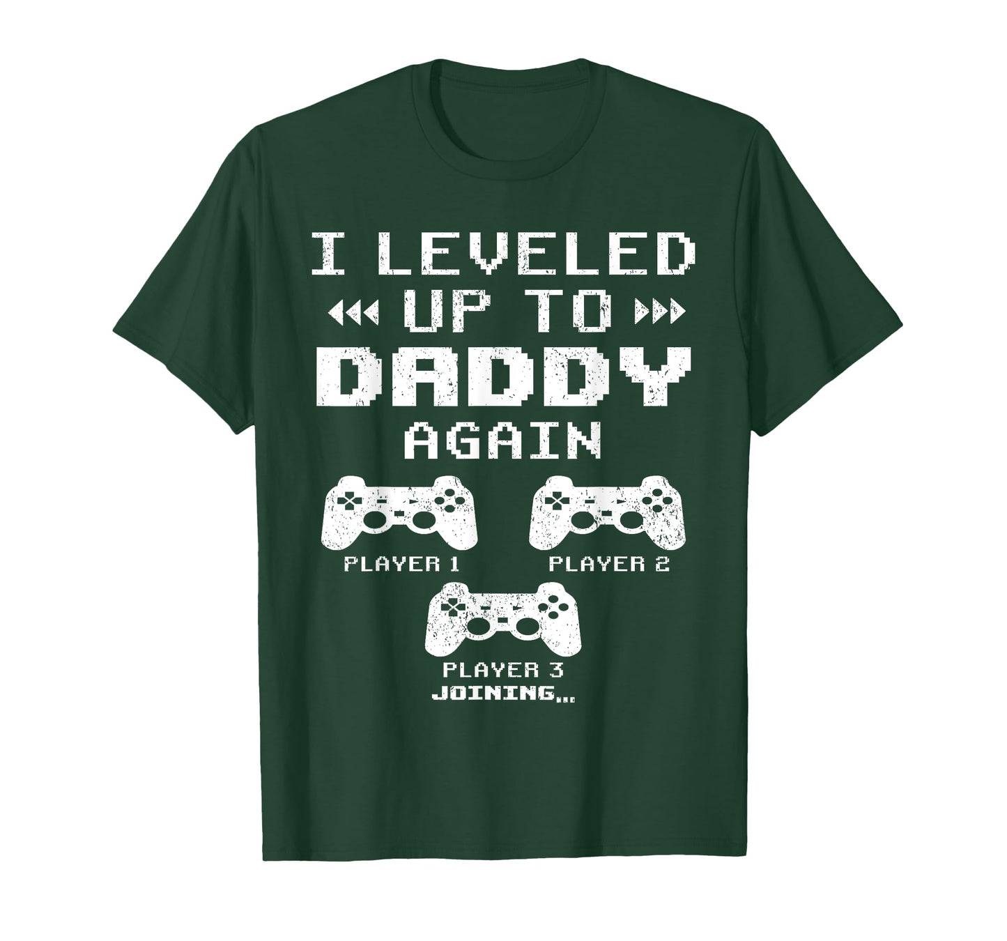 I Leveled Up To Daddy Again, Dad Of 2 Kids, Dad Again 2025 T-Shirt