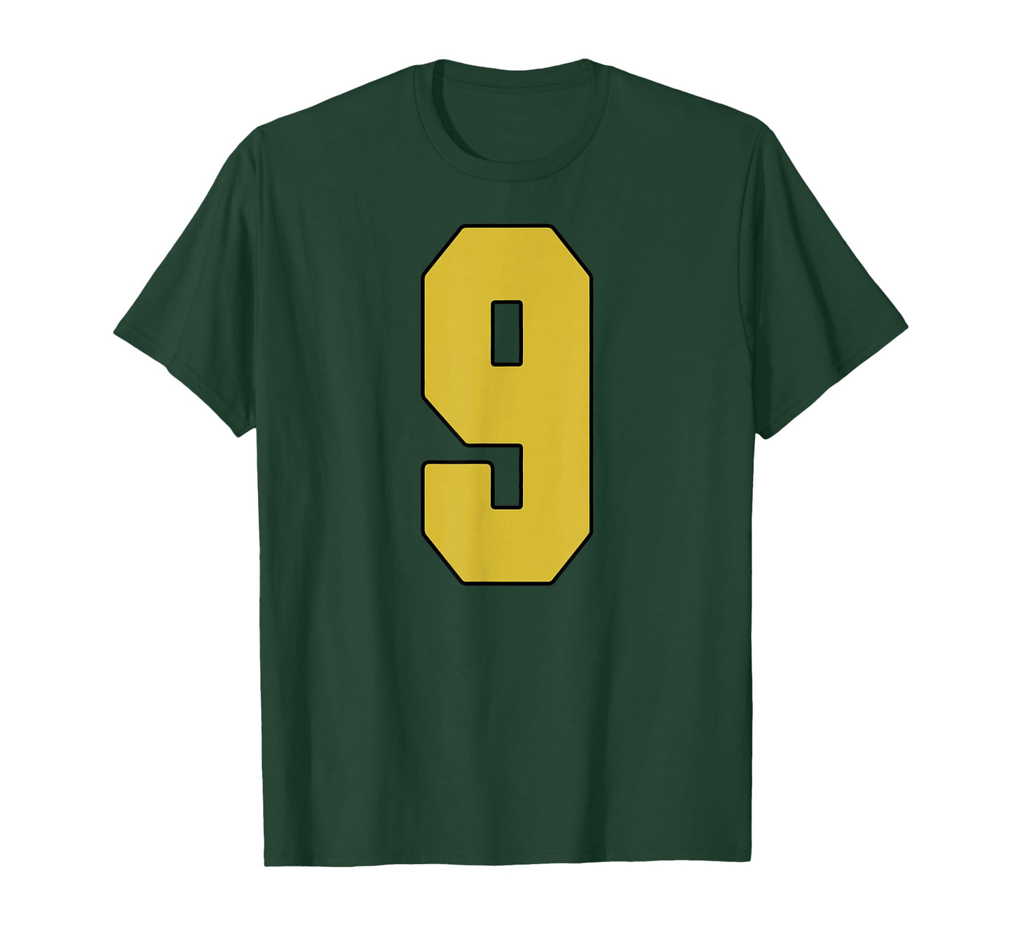 Old Gold Black Number 9 Jersey Player Uniform #9 T-Shirt