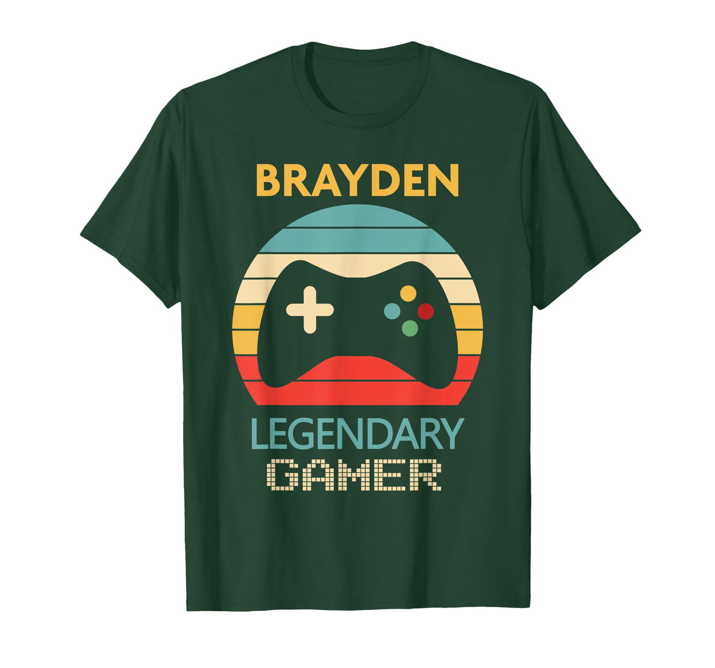 Brayden Name Gift - Personalized Legendary Gamer T-Shirt