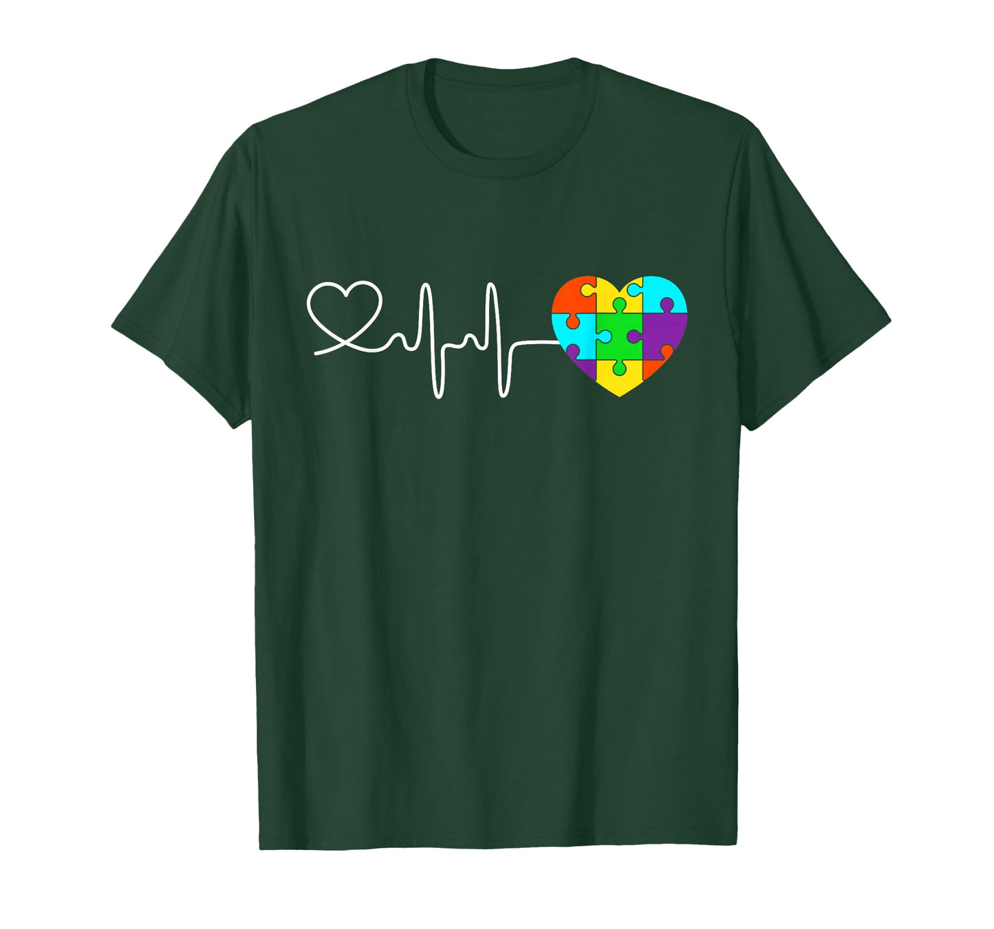 Love Heart Puzzle Acceptance Men Women Kids Autism Awareness T-Shirt