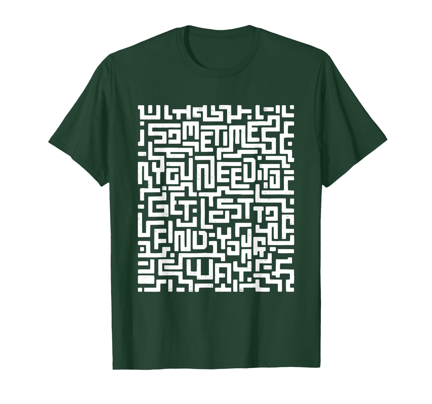 Motivational Labyrinth Tee Optical Illusion Hidden Message T-Shirt