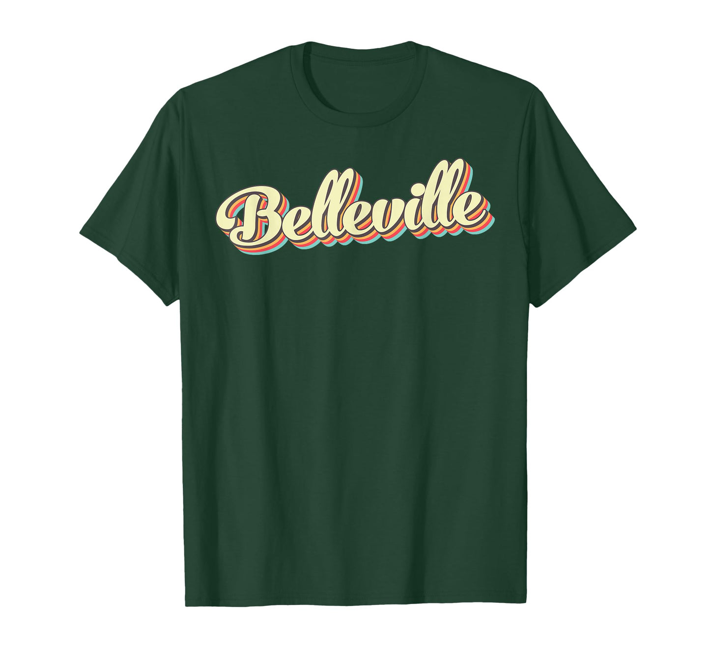 Belleville TShirt Retro Art Baseball Font Vintage T-Shirt