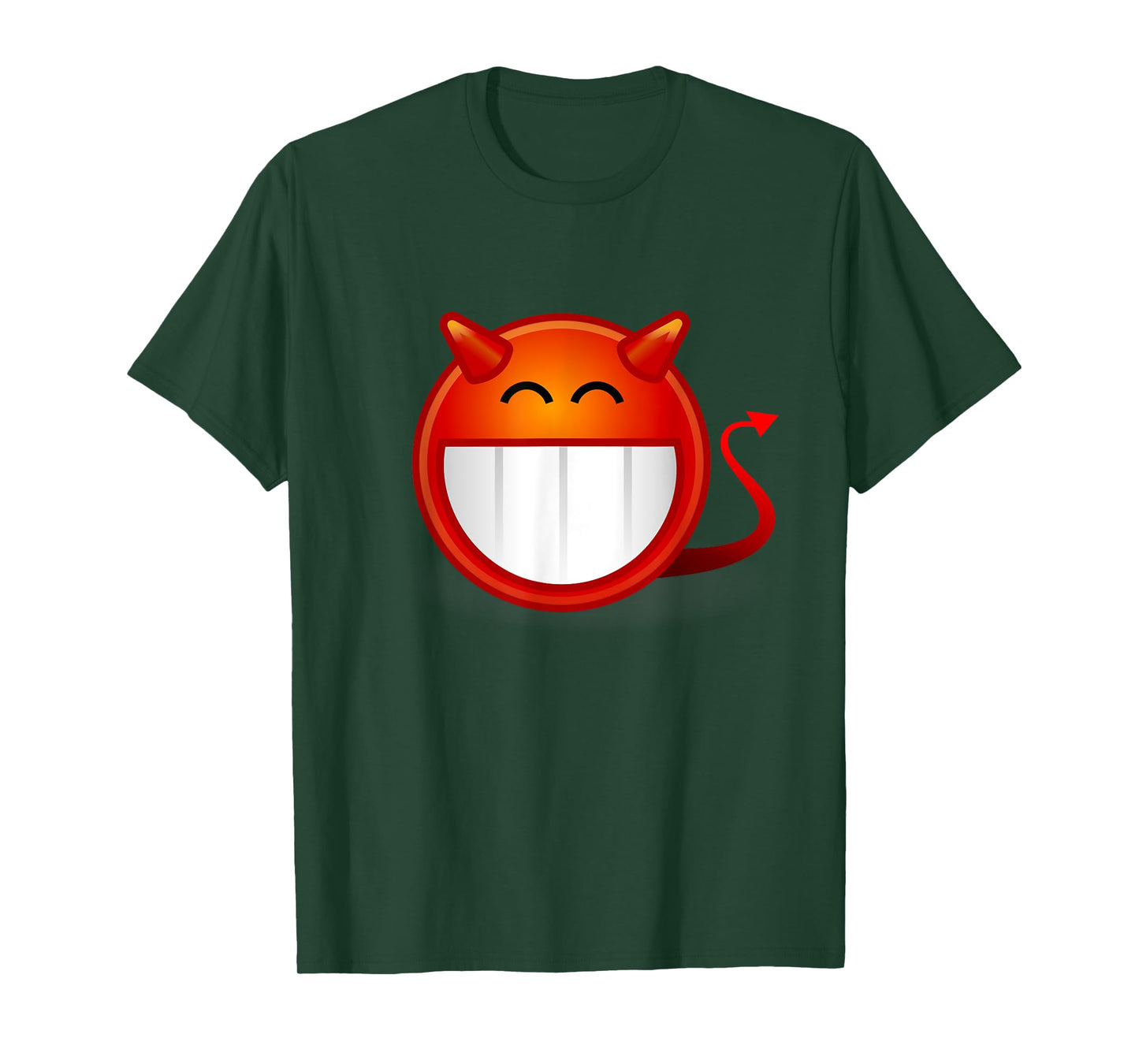 Evil Devil With Horns Emoticon T-Shirt - Satan - Lucifer 666