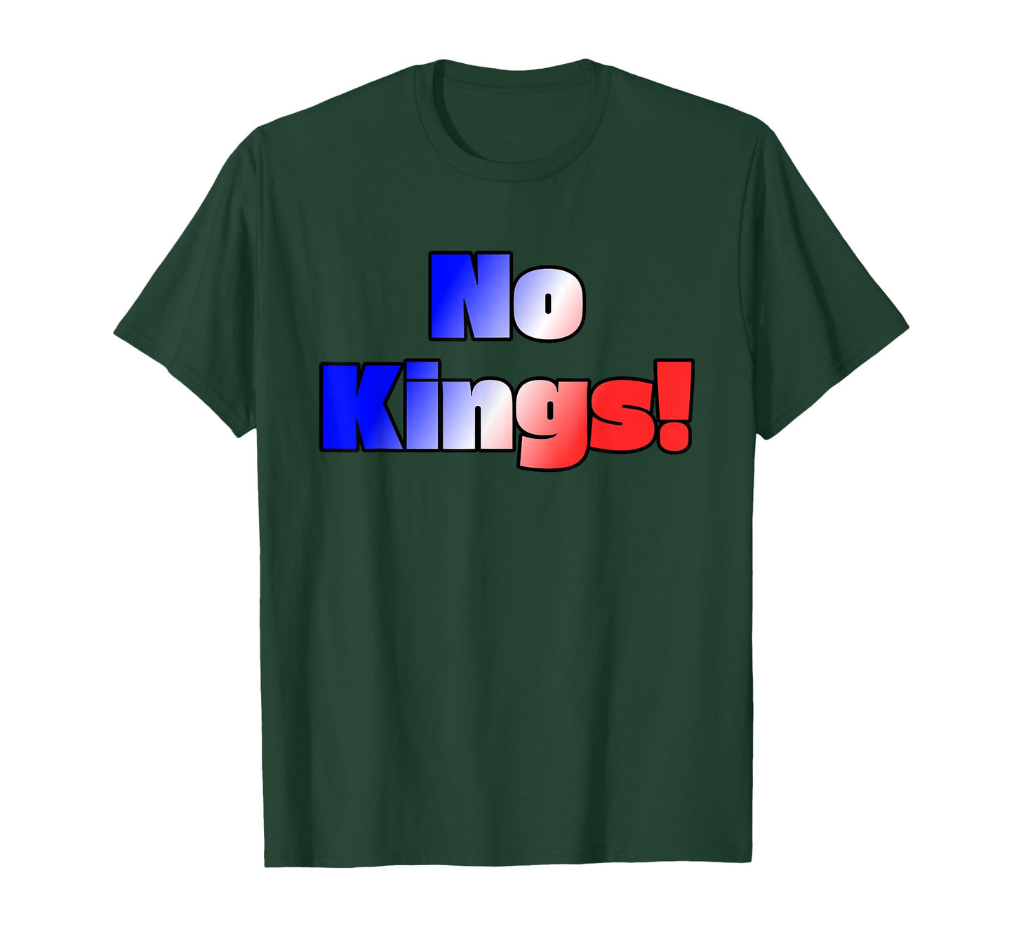 No Kings! in Red, White, and Blue Color Gradient T-Shirt