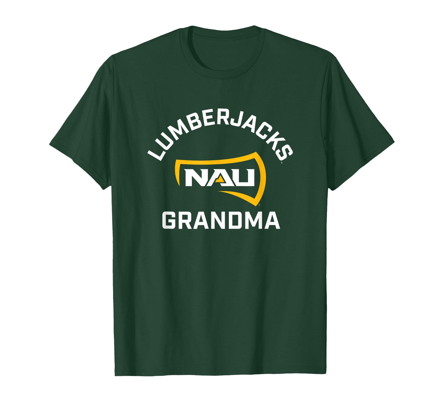 Campus Lab NAU Lumberjacks Arched Grandma T-Shirt - Blue, Unisex-Adults, Short Sleeve, Small