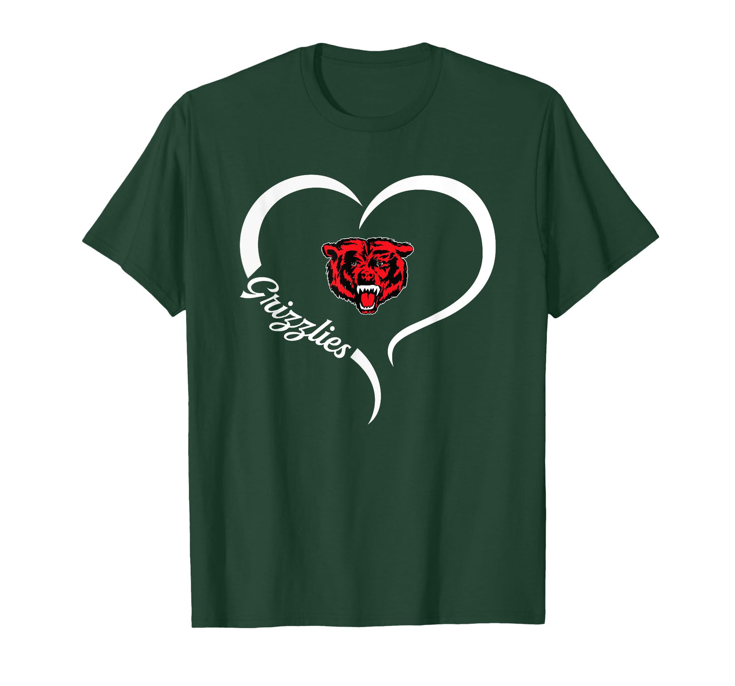 Northside Grizzlies Logo Half Heart Slogan HS T-Shirt