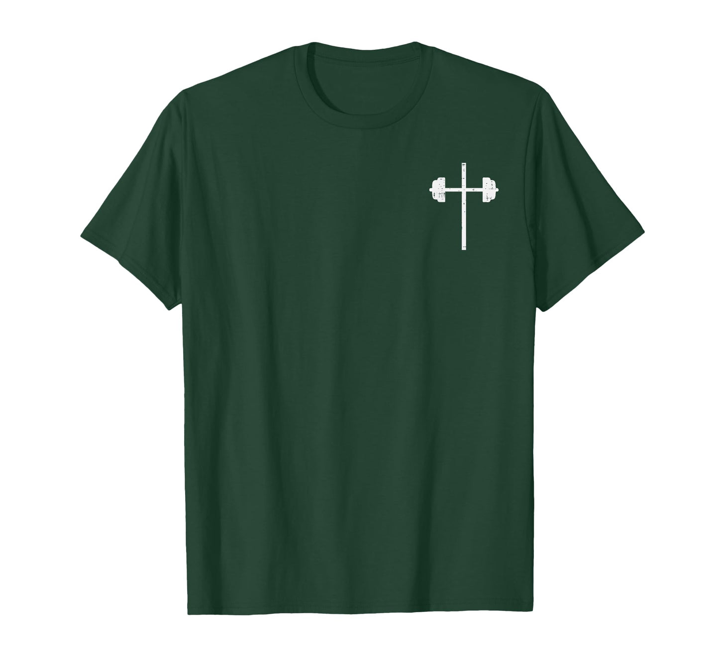 Gym Christian Barbel Cross Pocket Workout Dumbbell Men Women T-Shirt