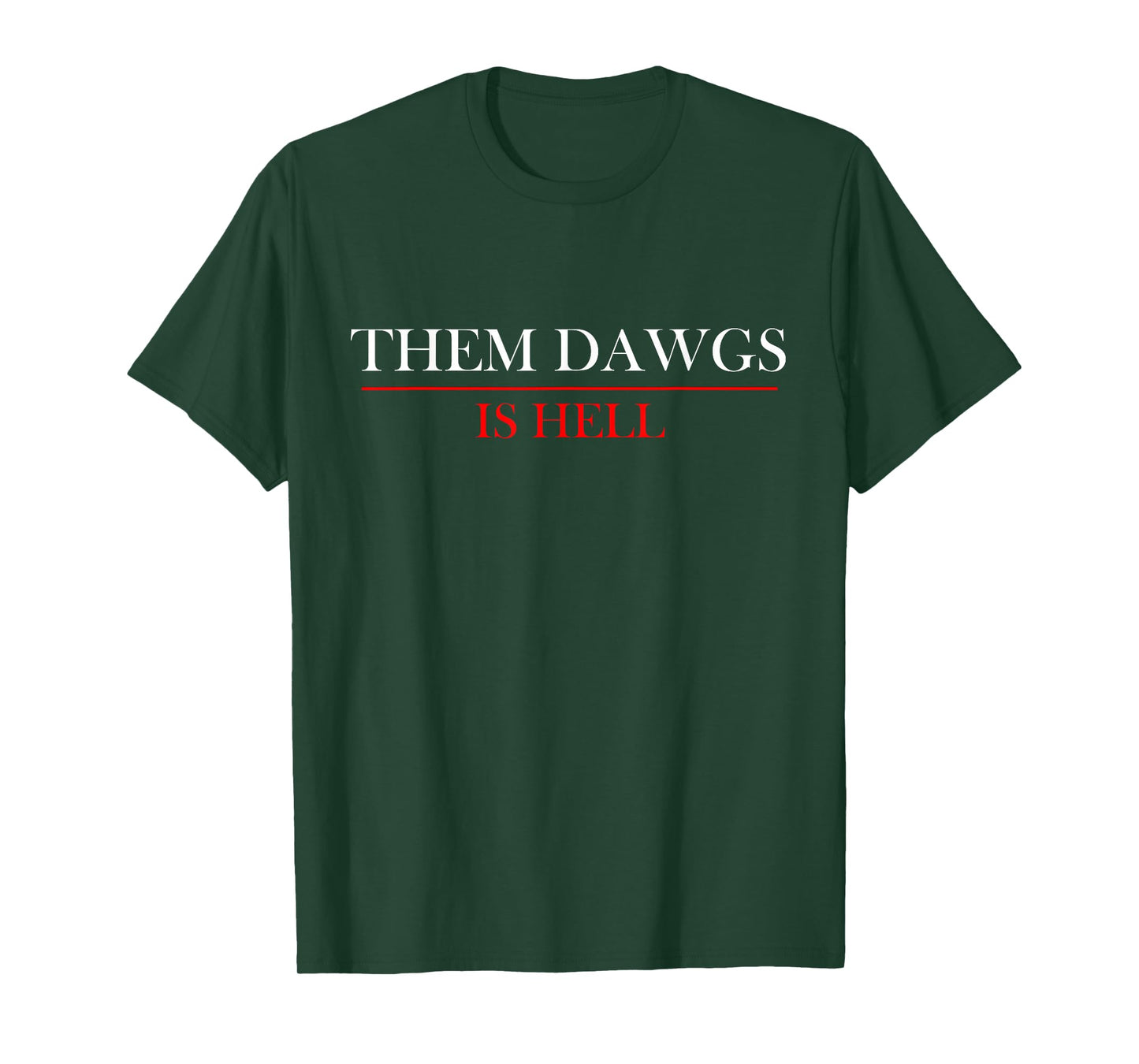 Them Dawgs is Hell Tee - Men's Black X-Small Crew Neck T-Shirt