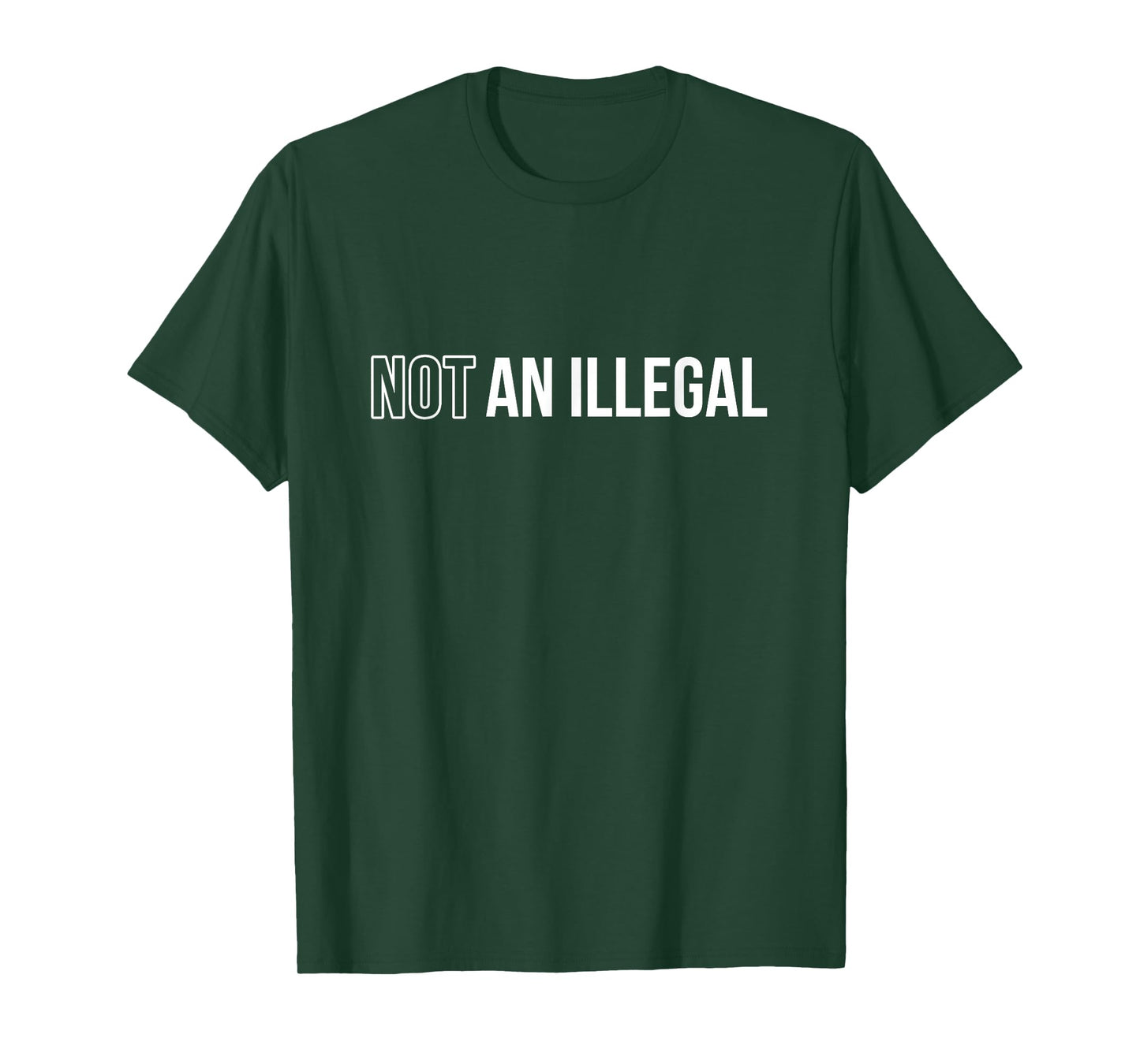 Not an Illegal Quote Conservative Black and White Text T-Shirt