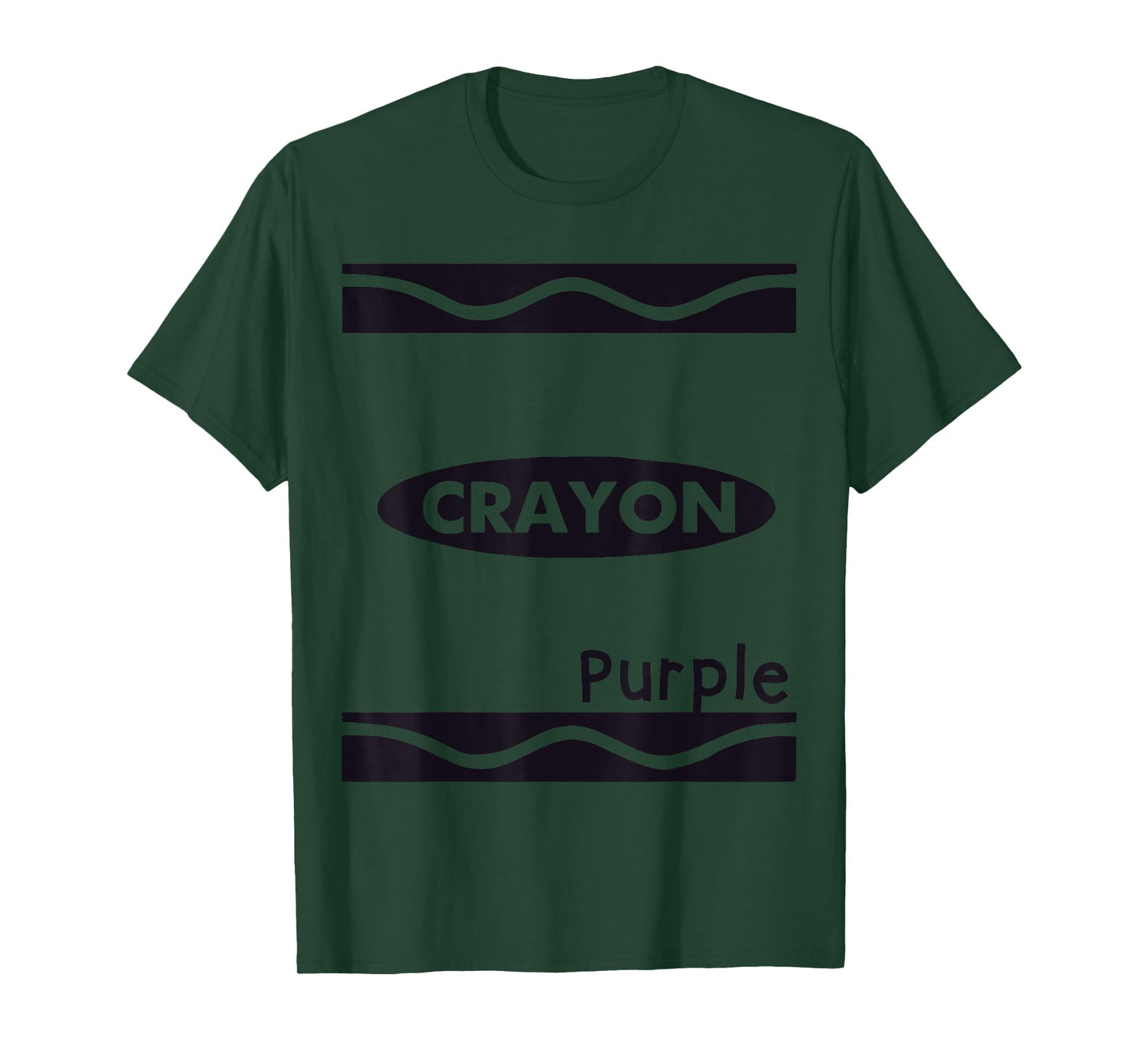 Purple-Crayon Graphic Halloween Costume Group Team Matching T-Shirt