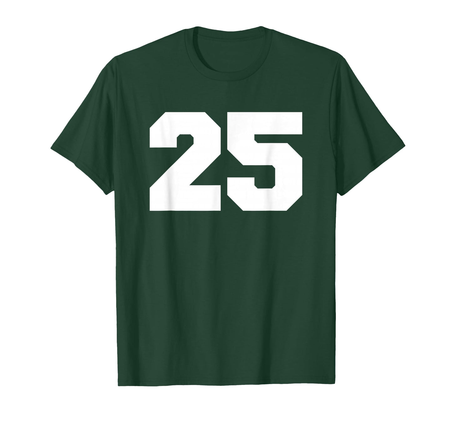 Number 25 Sports Jersey Player #25 Fan FRONT Print Varsity T-Shirt