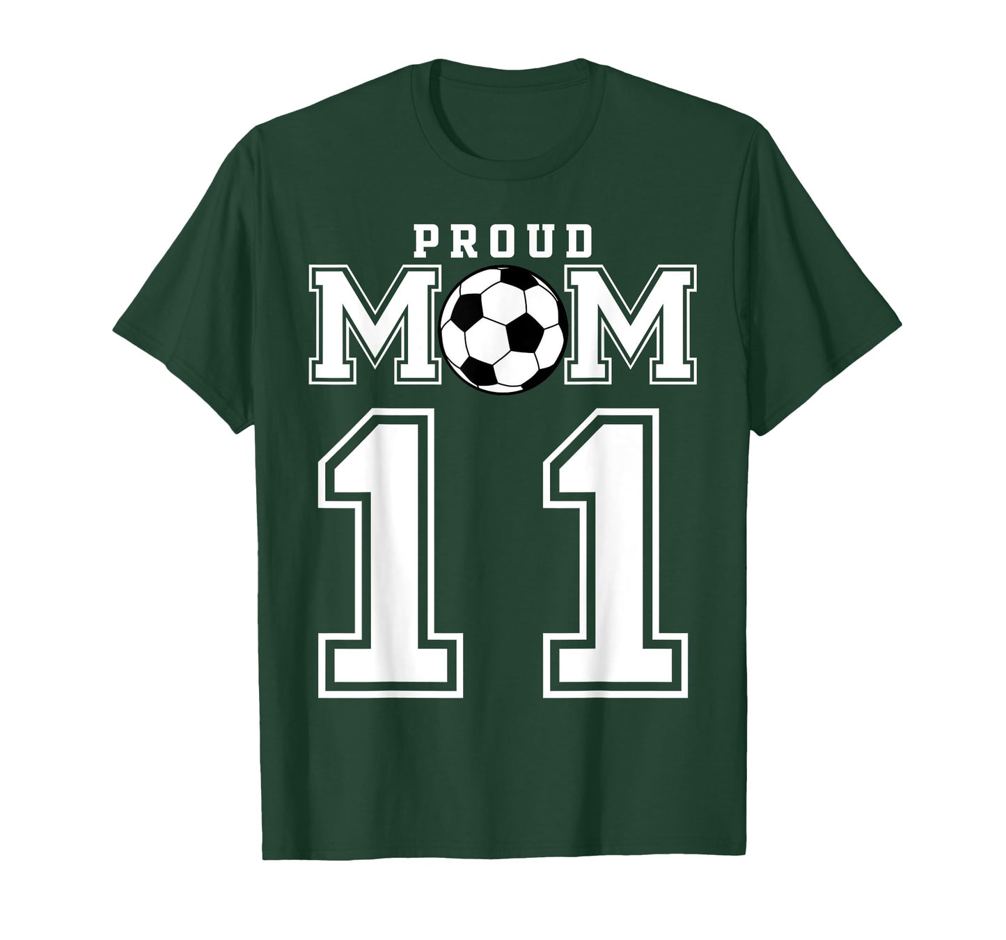 Number 11 Custom Proud Soccer Futbol Mom Personalized Women T-Shirt