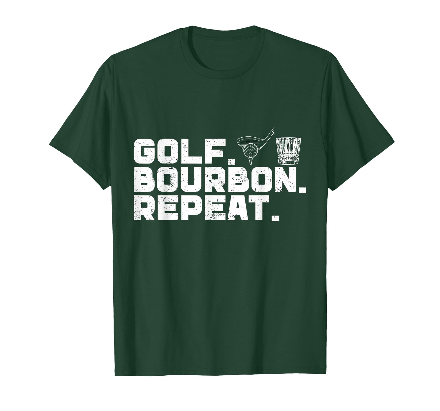 Golf Bourbon Repeat Golf & Bourbon Drinking Lover T-Shirt